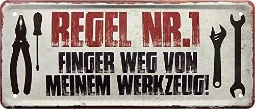 Lustige Türschilder aus Blech