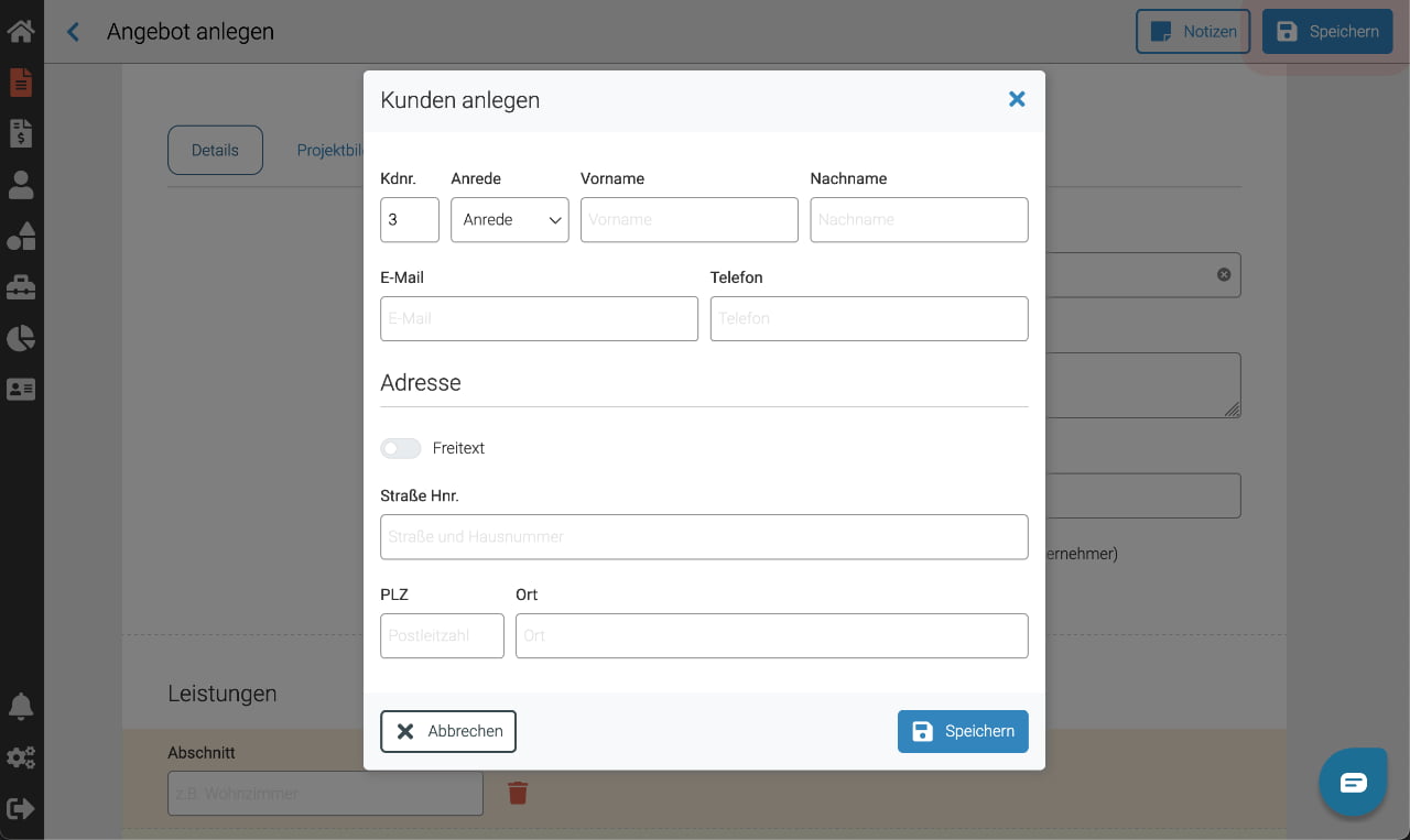 Kunden mit Hawepro der Handwerkersoftware anlegen
