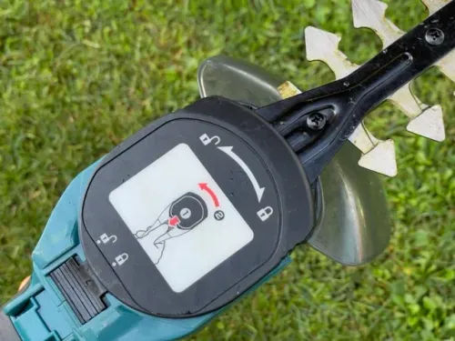 Sicherheitsverriegelung für die Grasschere