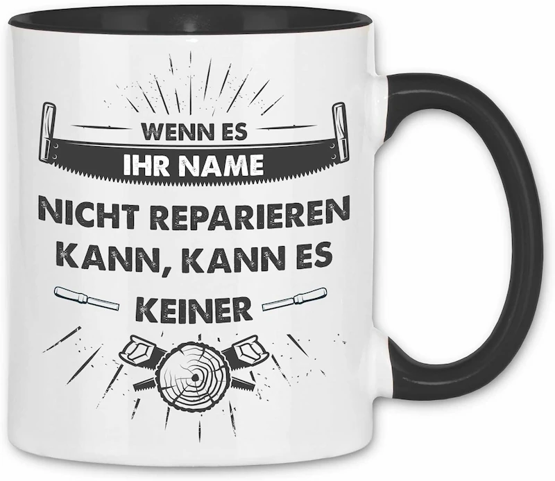 Personalisierte Baustellentasse