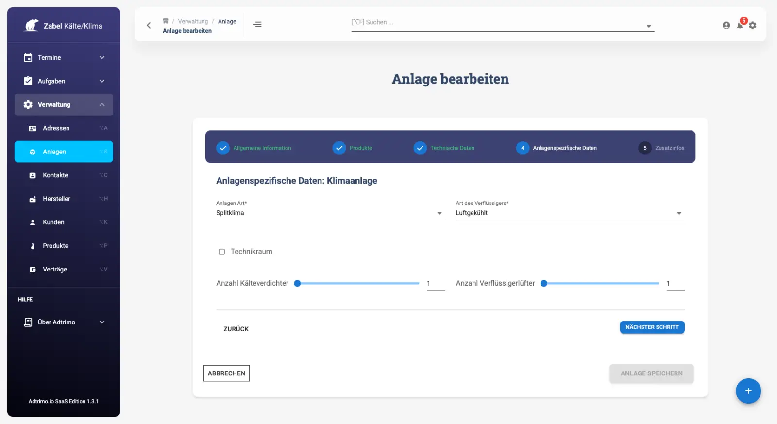 Egal ob Verbundanlagen oder Flüssigkeitskühler mit adtrimo kein Problem